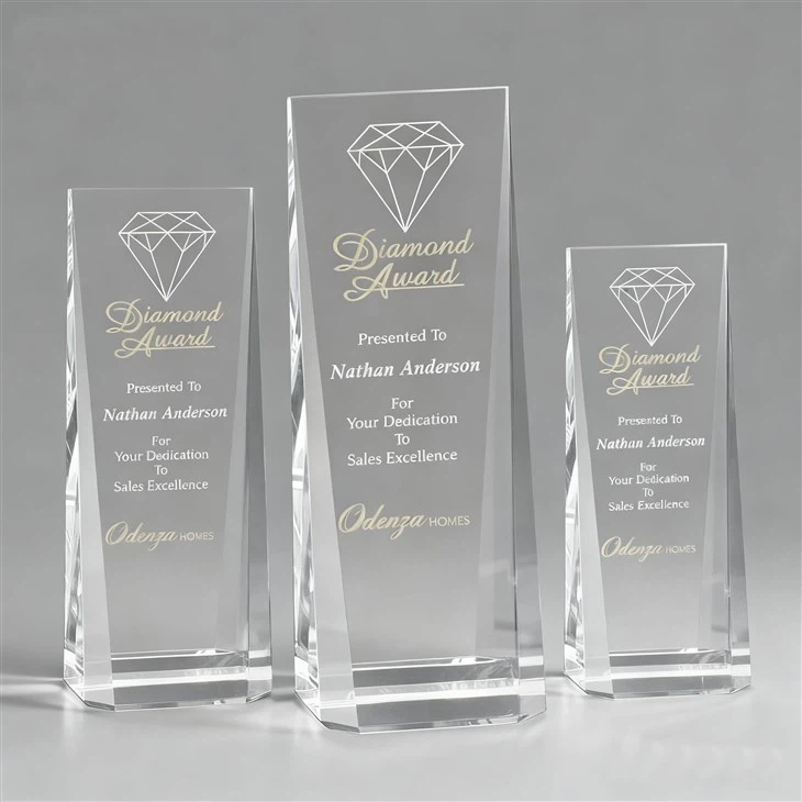 Custom Crystal Wedge Awards suppliers