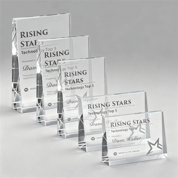 Custom Crystal Wedge Awards factory